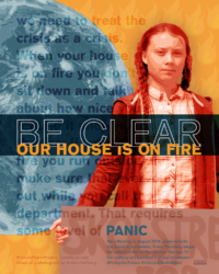 BE CLEAR for Greta Thunberg, perSISTERS print in the Female Power Project <a href="https://www.ledablack.com/be-clear-for-greta-thunberg/">read about it</a>