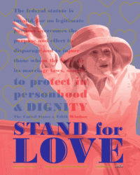 STAND for LOVE for Edie Windsor, perSISTERS print in the Female Power Project <a href="https://www.ledablack.com/stand-for-love-honoring-edie-windsor/">read about it</a>