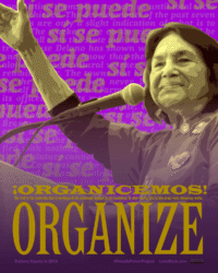 ORGANIZE for Dolores Huerta, perSISTERS print in the Female Power Project <a href="https://www.ledablack.com/organize-honors-dolores-huerta/">read about it</a> Dolores Huerta perSISTERS Feminist Art #FemalePowerProject
