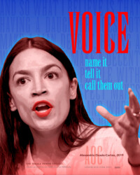 VOICE for Alexandria Ocasio-Cortez, perSISTERS print in the Female Power Project <a href="https://www.ledablack.com/new-persisters-for-spring-2021-aoc-abrams-mankiller-young-rbg/">read about it</a>