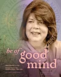 BE OF GOOD MIND for Wilma Mankiller, perSISTERS print in the Female Power Project <a href="https://www.ledablack.com/new-persisters-for-spring-2021-aoc-abrams-mankiller-young-rbg/">read about it</a>